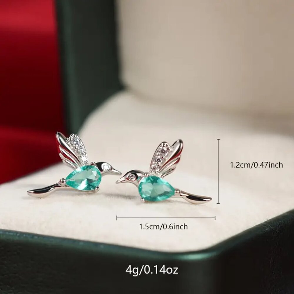 Hummingbird Pierced Earrings - Picture 4 of 5